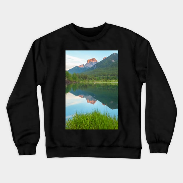 Three Sisters Reflections Crewneck Sweatshirt by jvnimages